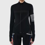 Sportivesports Women's & Girl's Set All Day Thermal Roubaix Long Sleeve Cycling Jersey & Cargo Bib Tights - Black - Image 2