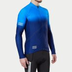 Sportivespor Duo Men's & Boy's Blue Thermal Roubaix Long Sleeve Cycling Jersey - Image 2
