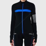 Sportivesports Women's & Girl's Set All Day Thermal Roubaix Long Sleeve Cycling Jersey & Cargo Bib Tights - Blue - Image 2