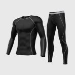 Sportivespor Men's & Boy's Set Blitz Grey Skin Fit Compression Top & Leggings - Image 2