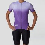 Sportivesports Women's & Girl's Set Duo Purple Short Sleeve Cycling Jersey, Cargo Bib Shorts - Image 2