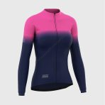 Sportivesports Duo Women's & Girl's Pink / Blue Thermal Roubaix Long Sleeve Cycling Jersey