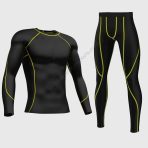 Sportivespor Men's & Boy's Set Yellow Thermolinx Compression Base Layer Shirt & Leggings