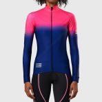 Sportivesports Duo Women's & Girl's Pink / Blue Thermal Roubaix Long Sleeve Cycling Jersey - Image 2