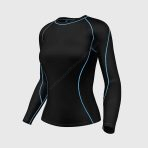 Sportivesports Monarch Blue Women's & Girl's Base Layer Long Sleeve Compression Top - Image 2