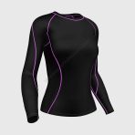Sportivesports Monarch Pink Women's & Girl's Base Layer Long Sleeve Compression Top