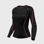 Sportivesports Monarch Pink Women's & Girl's Base Layer Long Sleeve Compression Top - Image 2