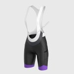 Sportivesports Essential Purple Women's & Girl's Summer Cycling Cargo Bib Shorts